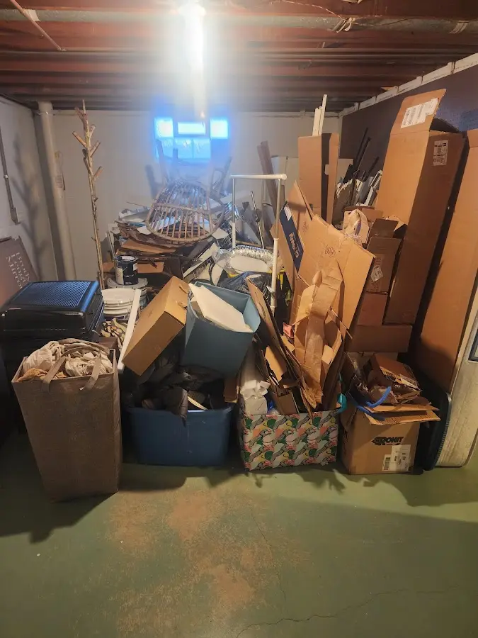 Roll-off dumpster container at job site for Yard Waste Dumpster Rental in Sayreville